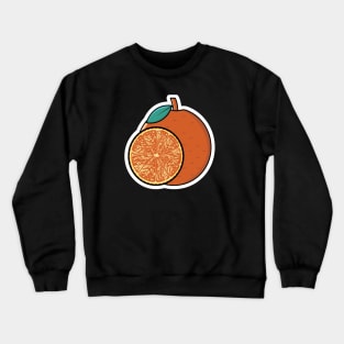 Orange Fruit vector icon illustration. Food nature icon design concept. Fresh fruit, Healthy food, Health protection, Natural fruits, Body freshness, Organic food. Crewneck Sweatshirt